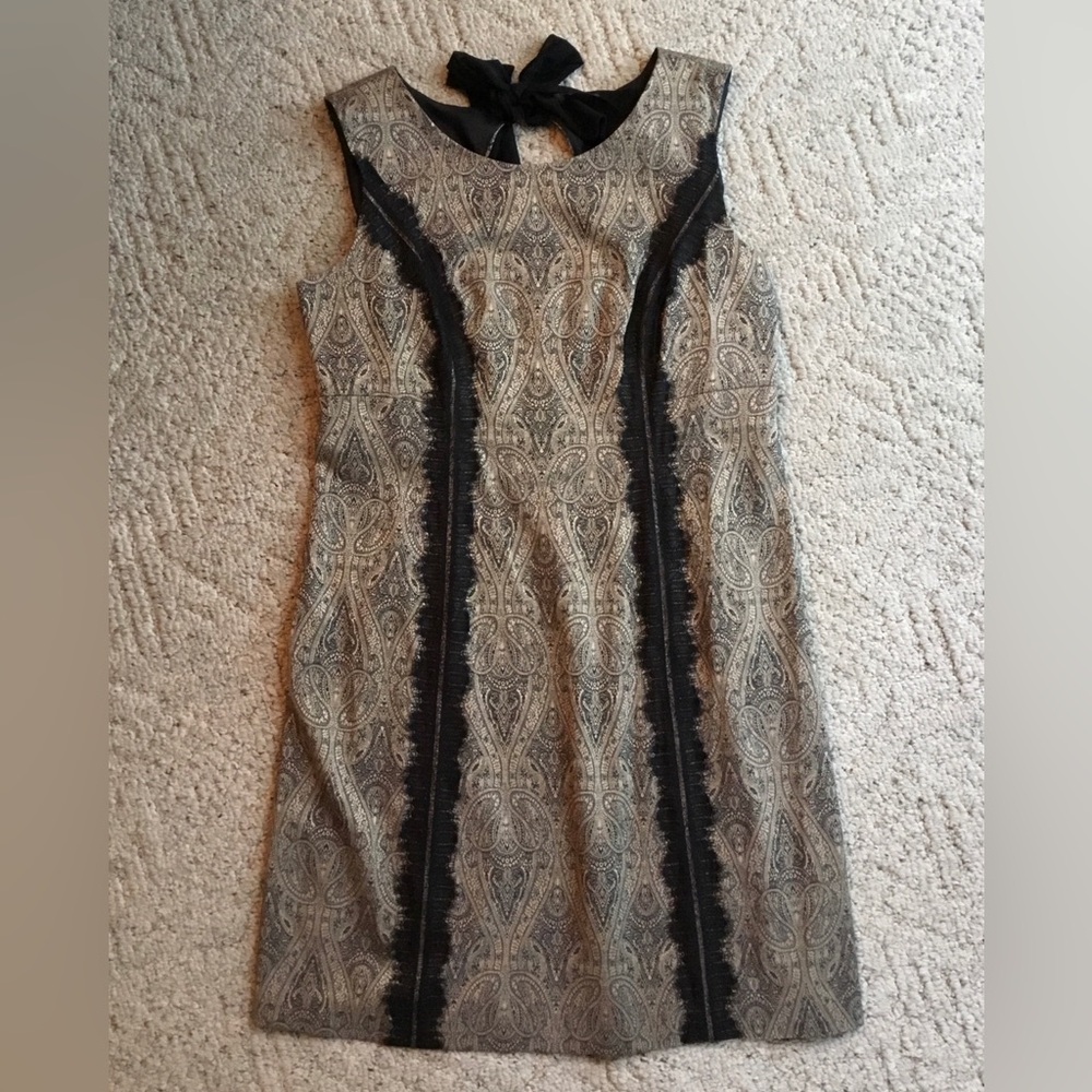 Signature by Robbie Bee Black and Gray Sheath Dress